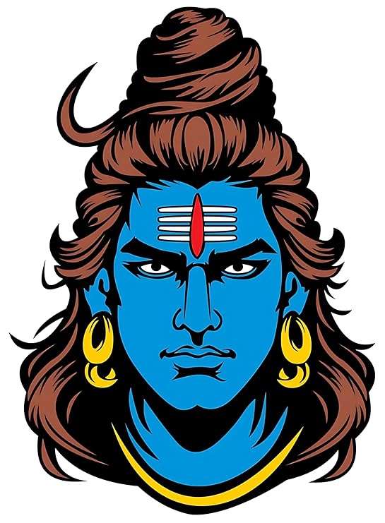 Generic Shiv Ji Graphic Printed Black T-Shirt for Men